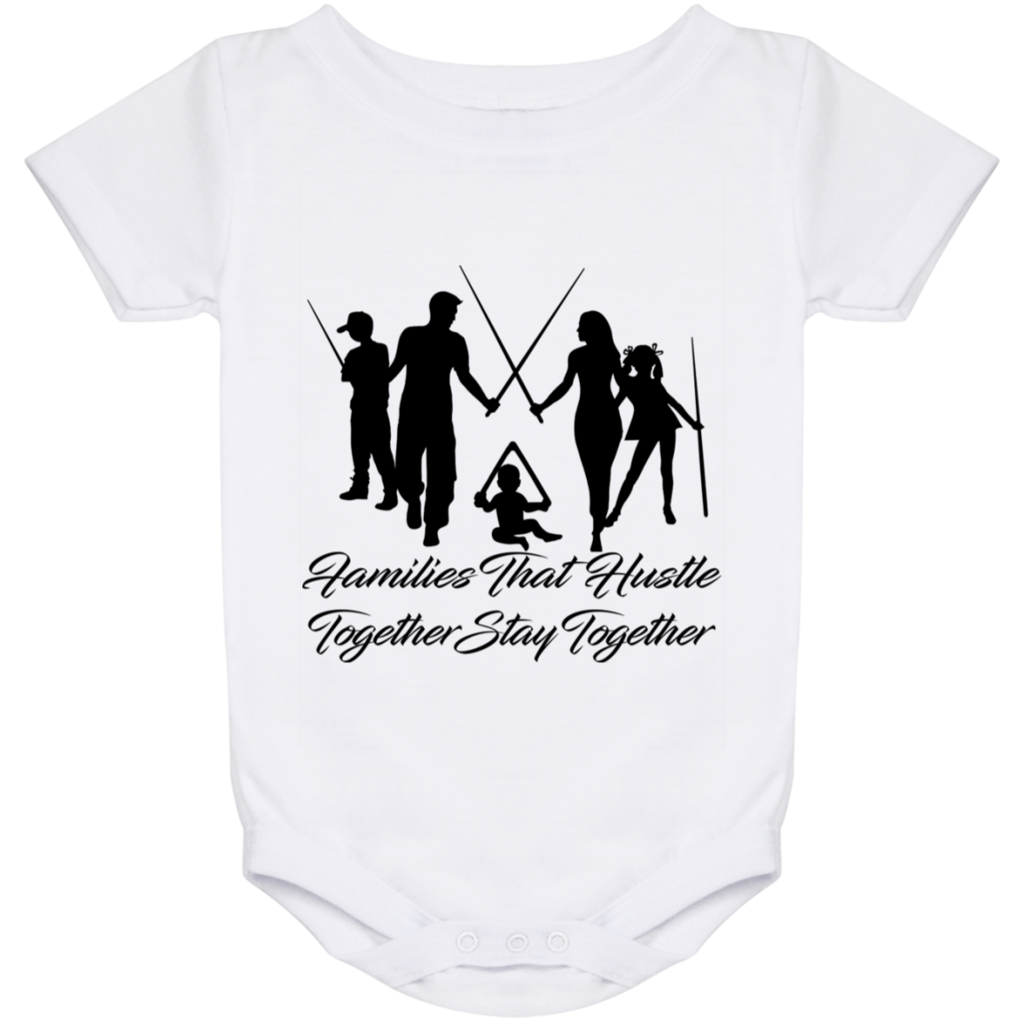 The GHOATS Custom Design. #11 Families That Hustle Together, Stay Together. Baby Onesie 24 Month