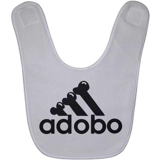 ArtichokeUSA Custom Design. Adobo. Adidas Parody. Baby Bib