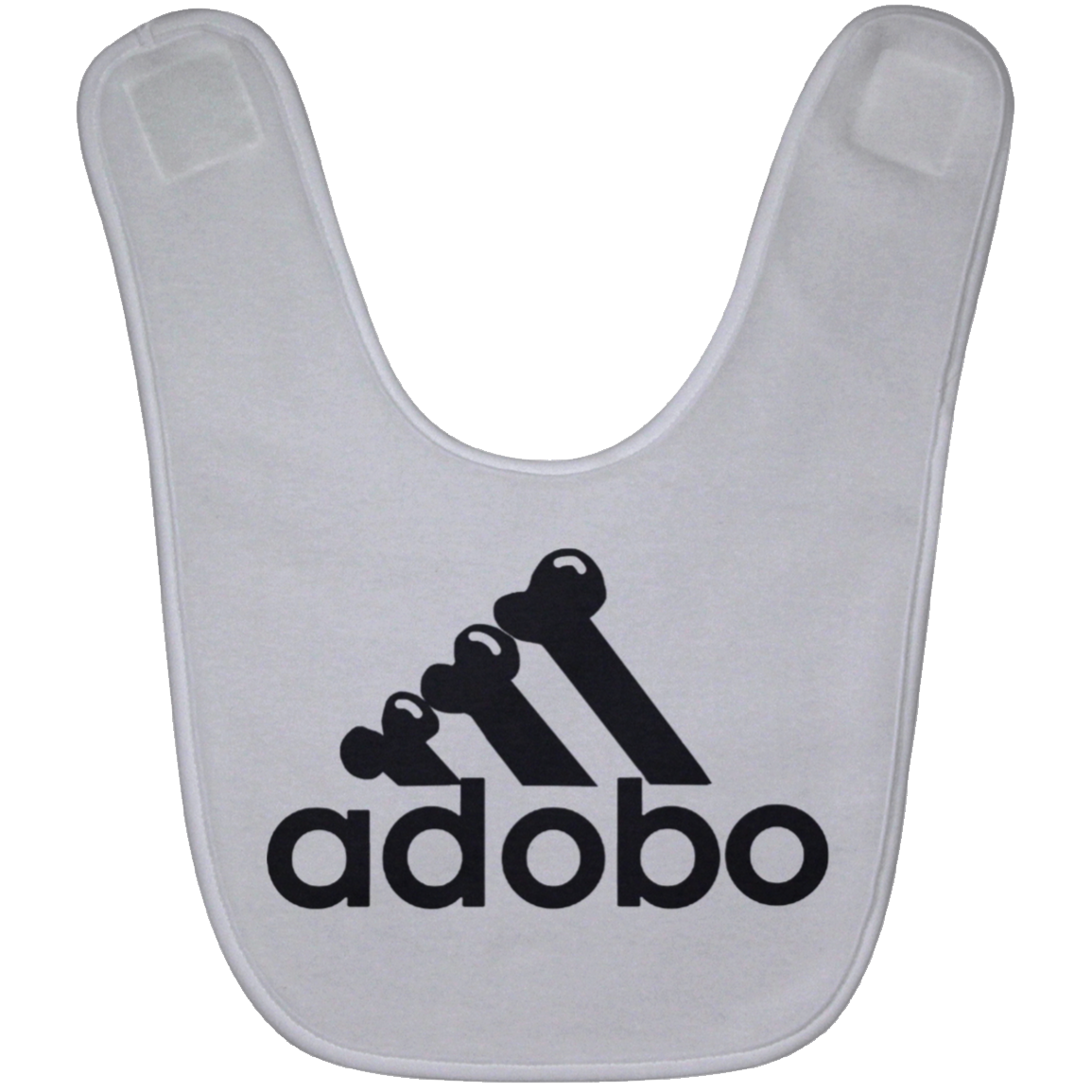 ArtichokeUSA Custom Design. Adobo. Adidas Parody. Baby Bib