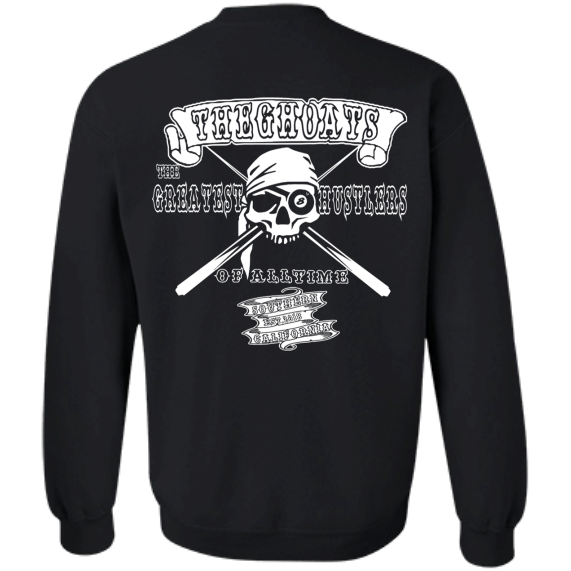 The GHOATS Custom Design. #4 Motorcycle Club Style. Ver 2/2. Crewneck Pullover Sweatshirt