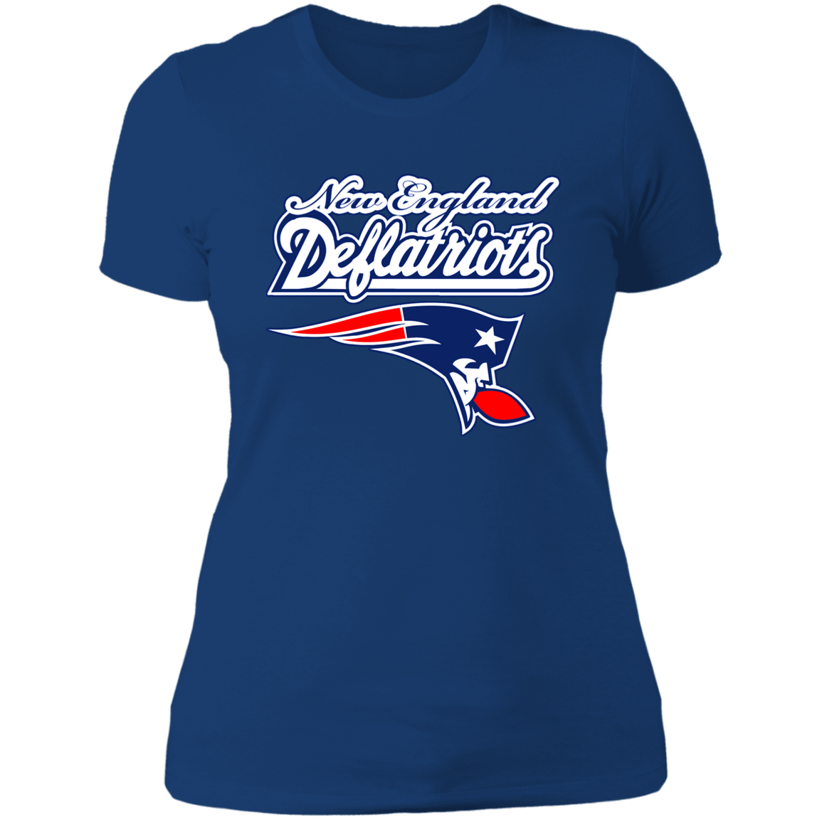 ArtichokeUSA Custom Design. New England Deflatriots. New England Patriots Parody. Ladies' Boyfriend T-Shirt