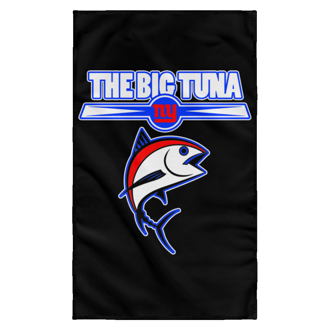 ArtichokeUSA Custom Design. The Big Tuna. Bill Parcell Tribute. NY Giants Fan Art. Wall Flag