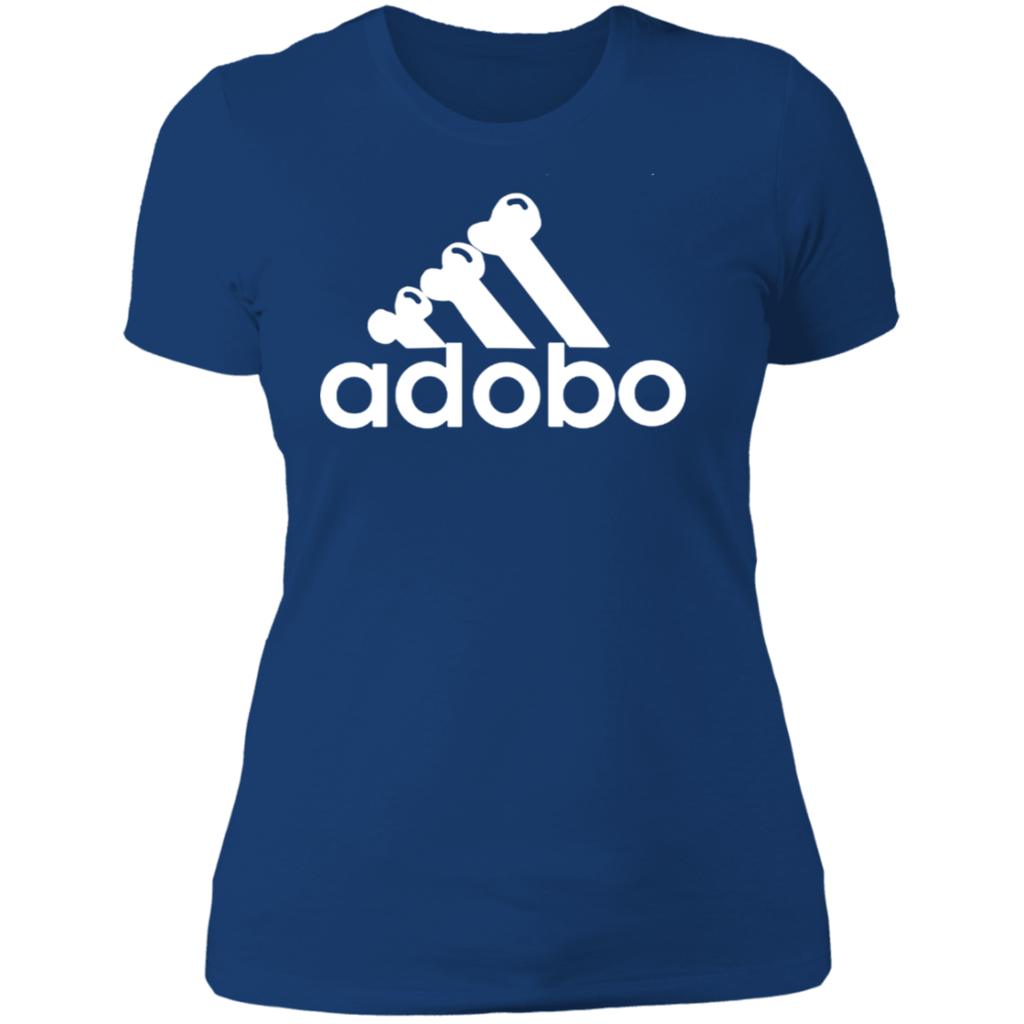 ArtichokeUSA Custom Design. Adobo. Adidas Parody. Ladies' Boyfriend T-Shirt
