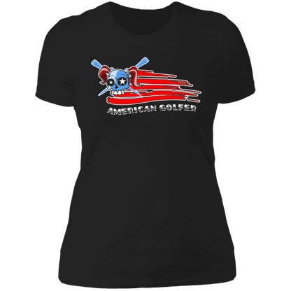 OPG Custom Design #12. American Golfer. Female Edition. Ladies' Boyfriend T-Shirt