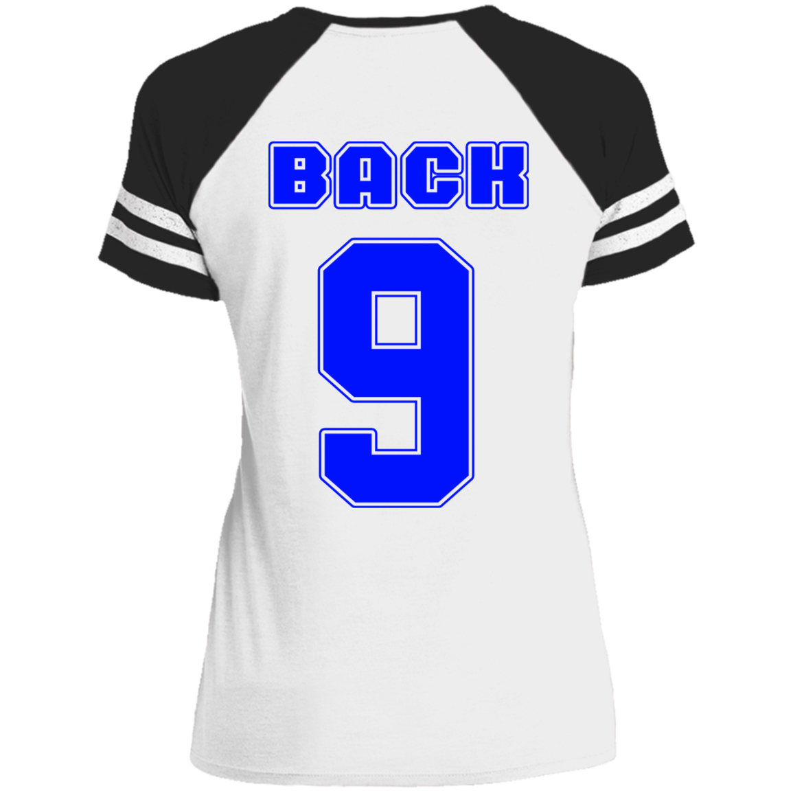 OPG Custom Design #17. Back 9. Ladies' Game V-Neck T-Shirt
