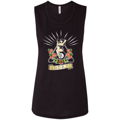 The GHOATS Custom Design. #23 Pin Up Girl. Ladies' Flowy Muscle Tank
