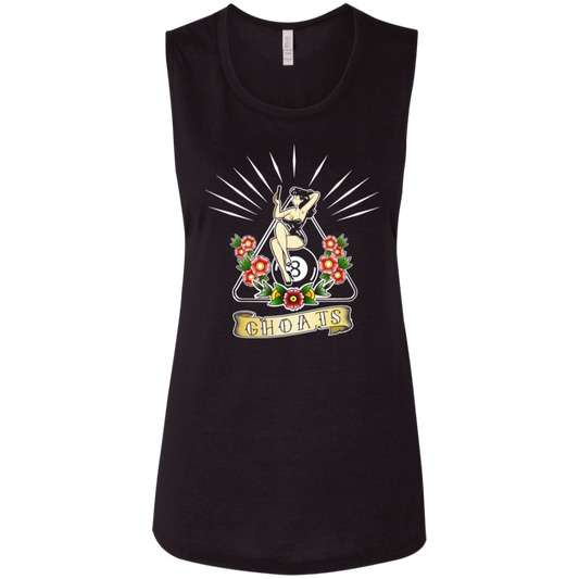 The GHOATS Custom Design. #23 Pin Up Girl. Ladies' Flowy Muscle Tank