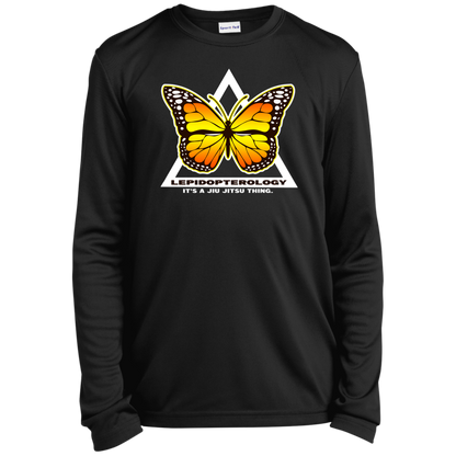 Artichoke Fight Gear Custom Design #6. Lepidopterology (Study of butterflies). Butterfly Guard. Youth Long Sleeve Performance Tee
