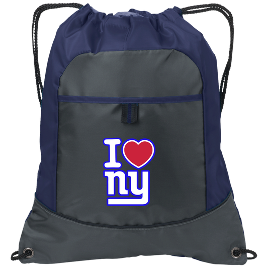 ArtichokeUSA Custom Design. I heart New York Giants. NY Giants Football Fan Art. Pocket Cinch Pack