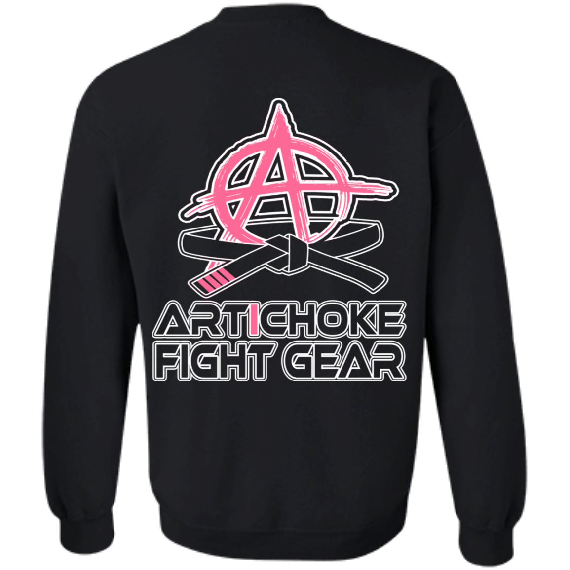 Artichoke Fight Gear Custom Design #13. Hello Fighter. Hello Kitty Parody Fan Art. MMA. Crewneck Sweatshirt