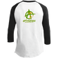 ArtichokeUSA Custom Design. EARTH-ART=EH. Youth 3/4 Raglan Sleeve Shirt