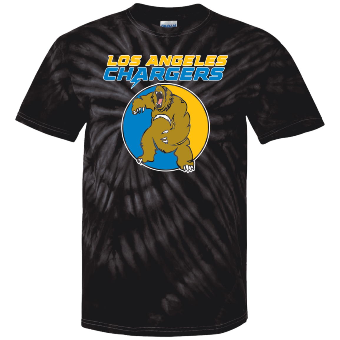 ArtichokeUSA Custom Design. Los Angeles Chargers Fan Art. Youth Tie Dye T-Shirt