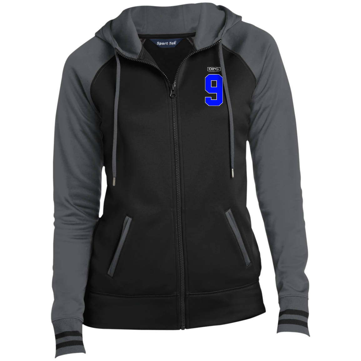 OPG Custom Design #17. Back 9. Ladies' Sport-Wick® Full-Zip Hooded Jacket