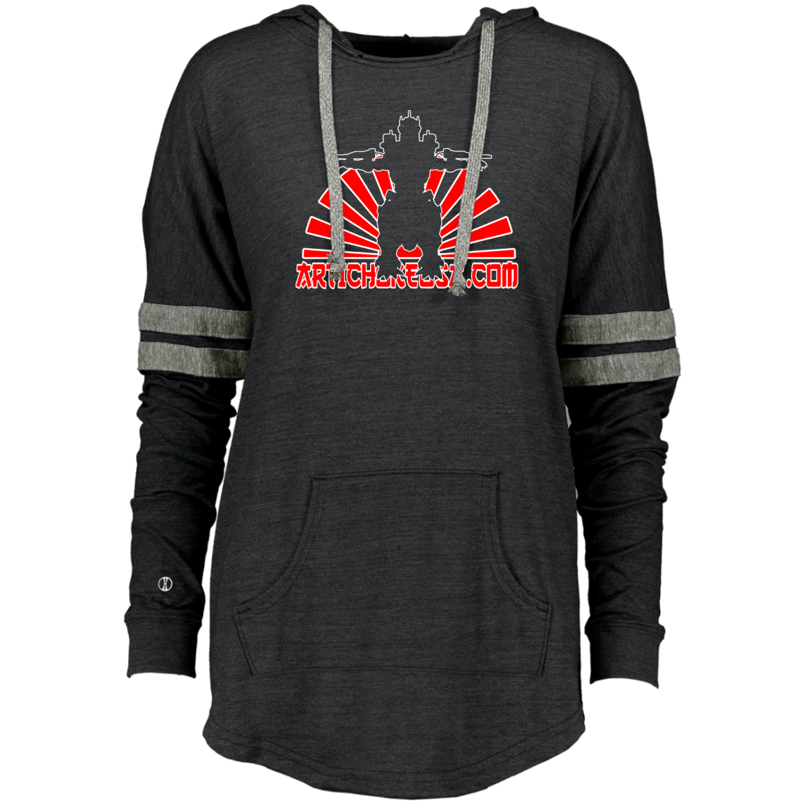 ArtichokeUSA Custom Design. Fan Art Mechagodzilla/Godzilla. Ladies' Hooded Low Key Pullover