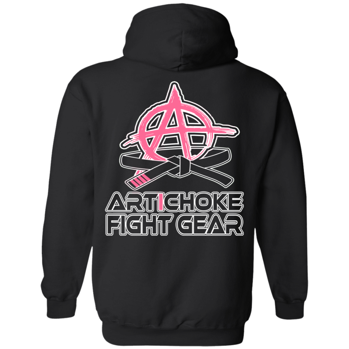 Artichoke Fight Gear Custom Design #13. Hello Fighter. Hello Kitty Parody Fan Art. MMA. Basic Hoodie