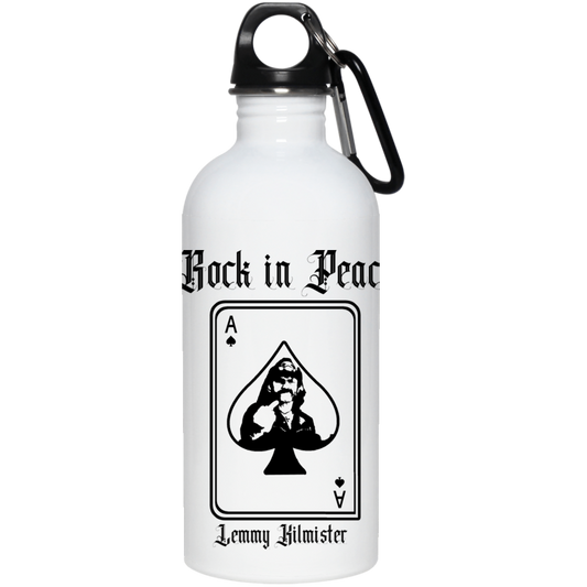 ArtichokeUSA Custom Design. Lemmy Kilmister "Ace of Spades" Tribute Fan Art Version 2 of 2. 20 oz. Stainless Steel Water Bottle