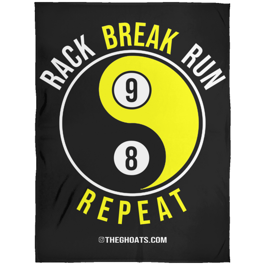 The GHOATS Custom Design #7. Rack Break Run Repeat. Ying Yang. Fleece Blanket 60x80