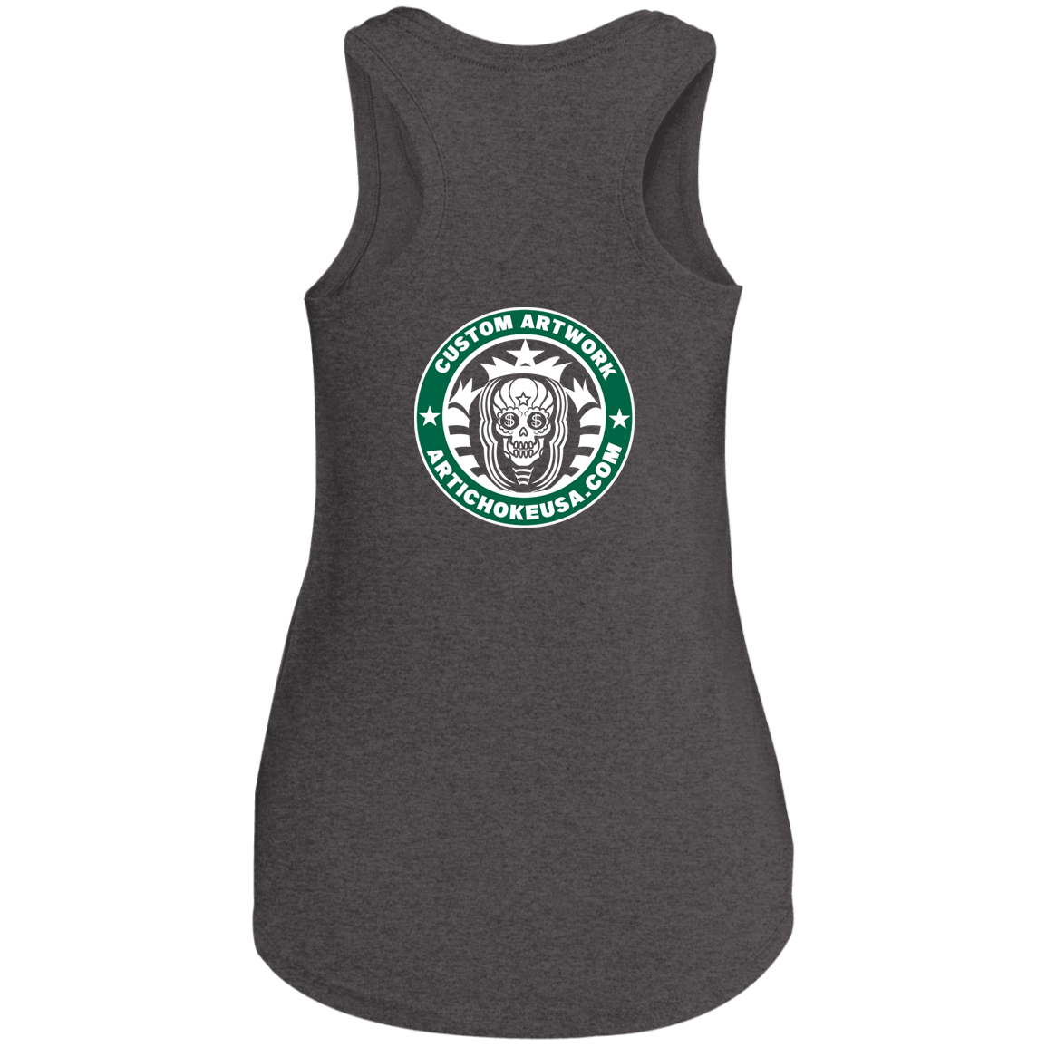 ArtichokeUSA Custom Design. Money Can't Buy Happiness But It Can Buy You Coffee. Ladies' Tri Racerback Tank