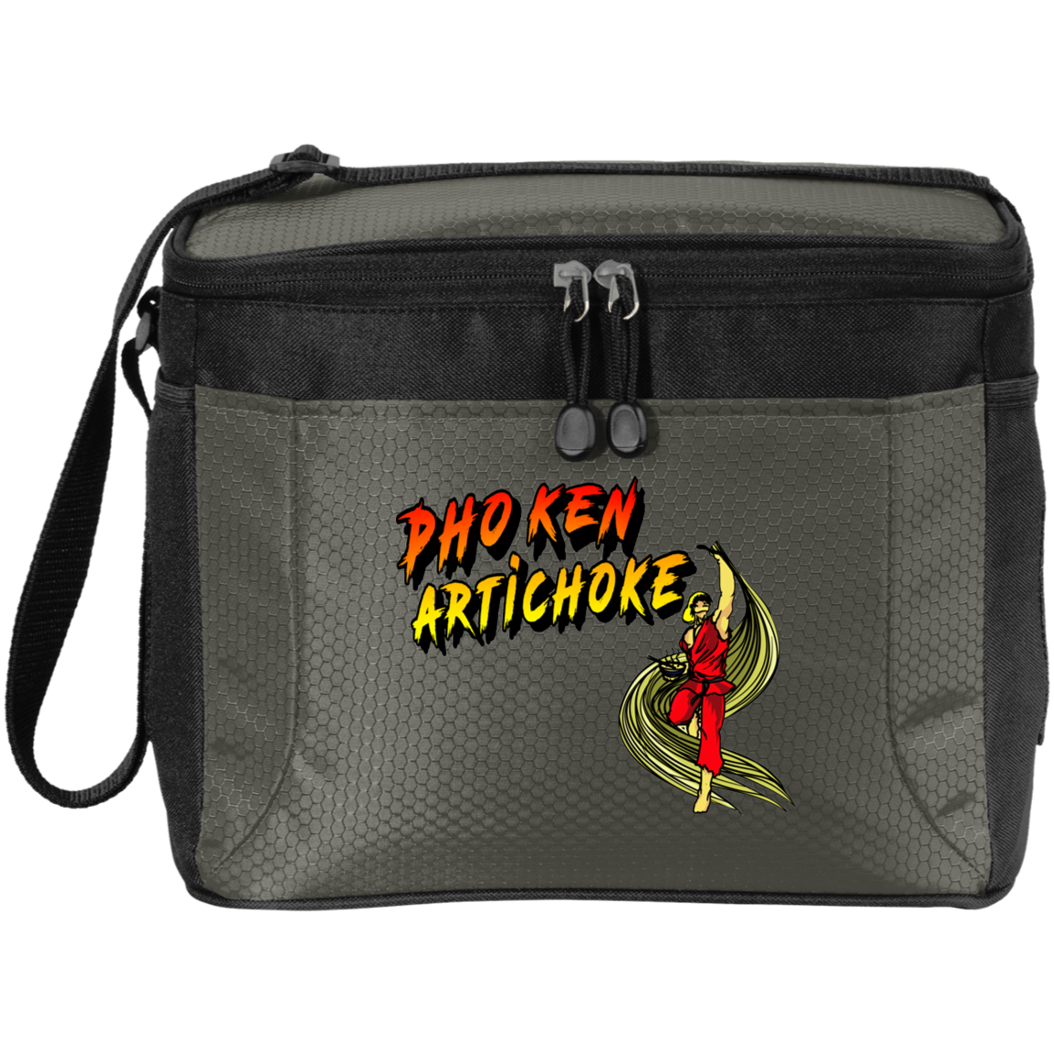 ArtichokeUSA Custom Design. Pho Ken Artichoke. Street Fighter Parody. Gaming. 12-Pack Cooler