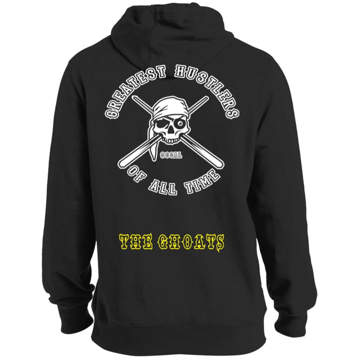 The GHOATS Custom Design. #4 Motorcycle Club Style. Ver 1/2. Tall Pullover Hoodie