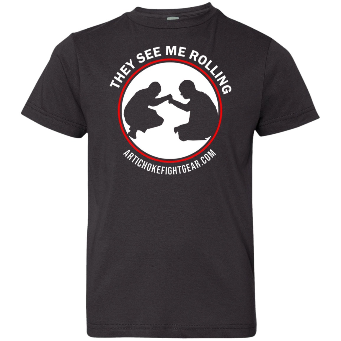 Artichoke Fight Gear Custom Design #16. They See Me Rolling. Youth Jersey 100% Combed Ringspun Cotton T-Shirt
