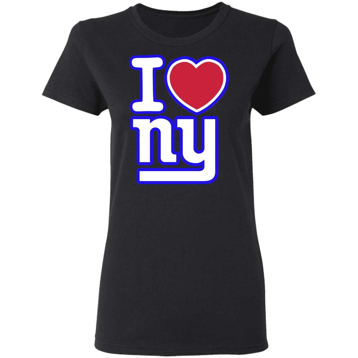 ArtichokeUSA Custom Design. I heart New York Giants. NY Giants Football Fan Art. Ladies' 5.3 oz. T-Shirt