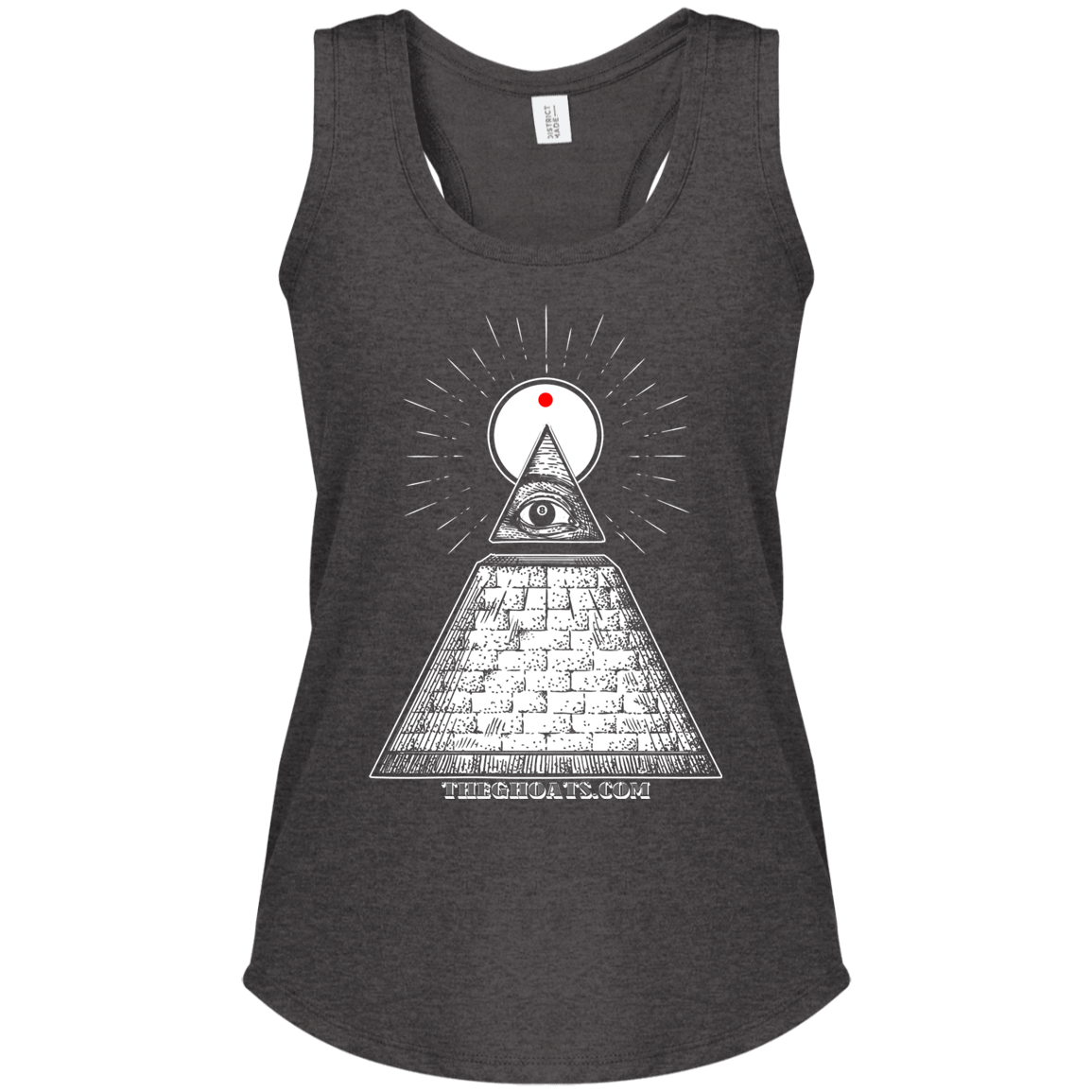 The GHOATS custom design #10. All Seeing Eye. Ladies' Perfect Tri Racerback Tank