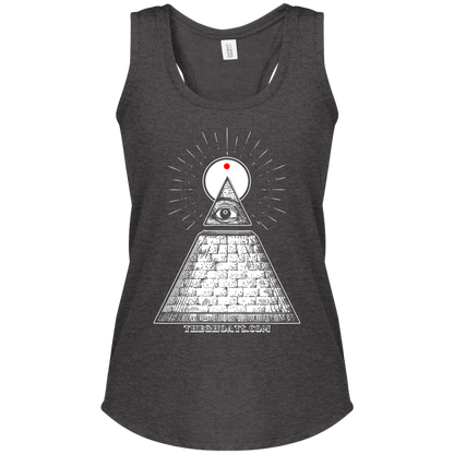 The GHOATS custom design #10. All Seeing Eye. Ladies' Perfect Tri Racerback Tank