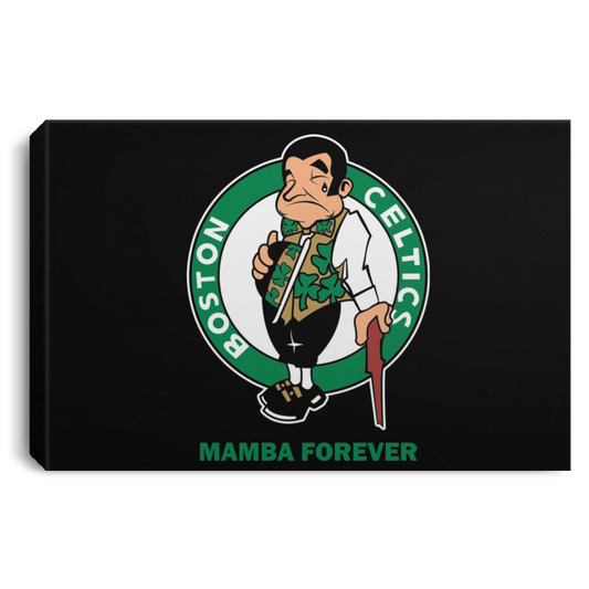 ArtichokeUSA Custom Design. RIP Kobe. Mamba Forever. Celtics / Lakers Fan Art Tribute. Landscape Canvas .75in Frame