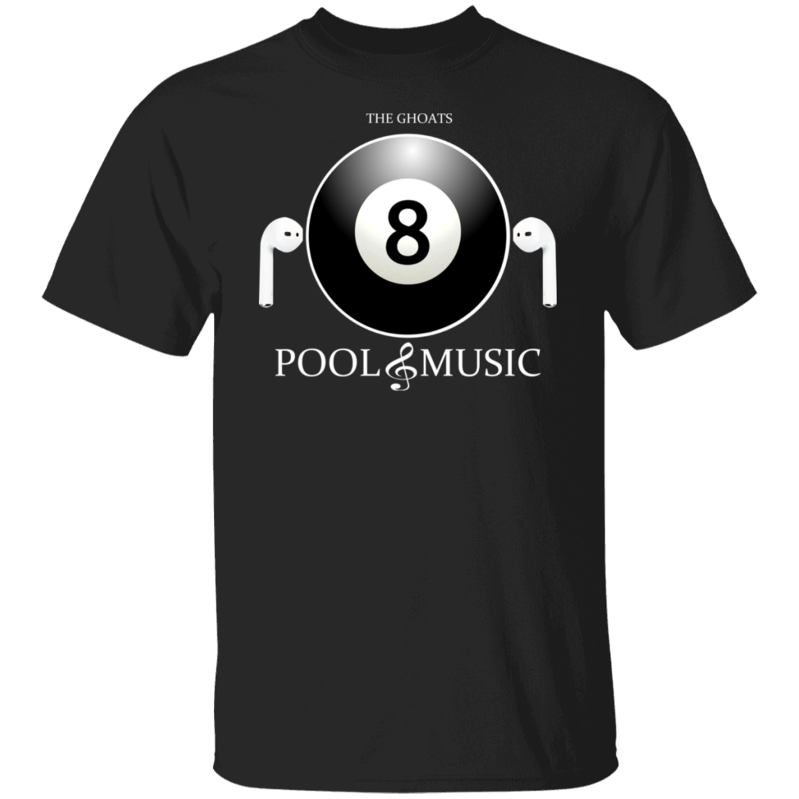 The GHOATS Custom Design. #19 Pool & Music. Basic Cotton T-Shirt