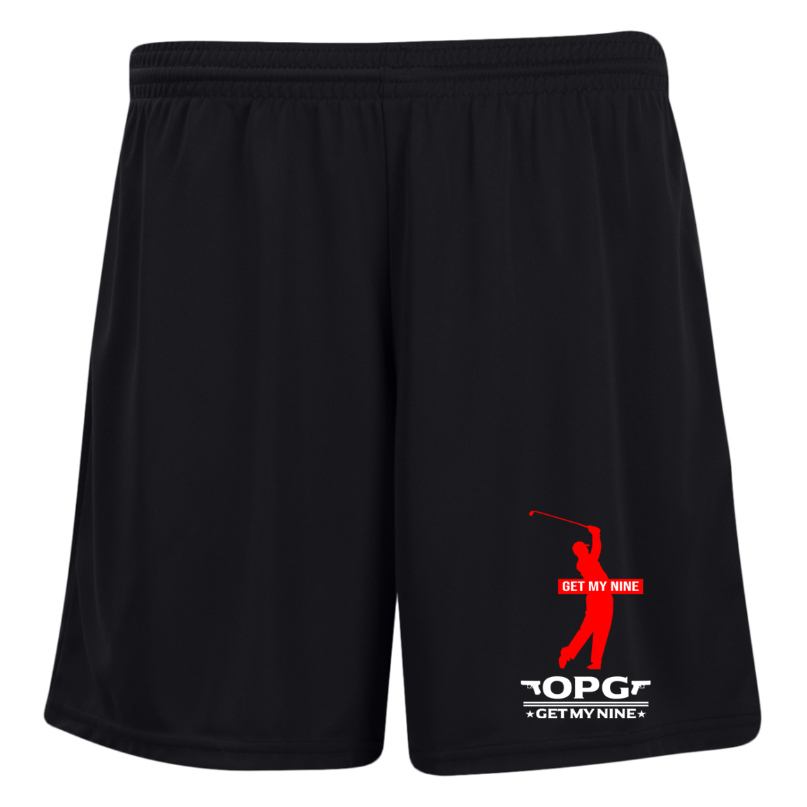 OPG Custom Design #16. Get My Nine.  Male Version. Ladies' Moisture-Wicking 7 inch Inseam Training Shorts