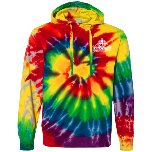 Embroidered Tie-Dyed Pullover Hoodie