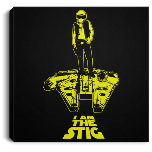 ArtichokeUSA Custom Design. I am the Stig. Han Solo / The Stig Fan Art. Square Canvas .75in Frame