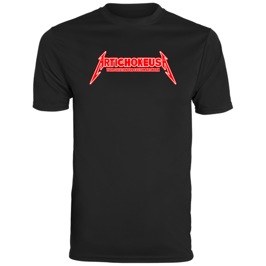 ArtichokeUSA Custom Design. Metallica Style Logo. Let's Make One For Your Project. Men's Moisture-Wicking Tee