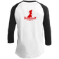 ArtichokeUSA Custom Design. Pitbull Love. Men's 3/4 Raglan Sleeve Shirt