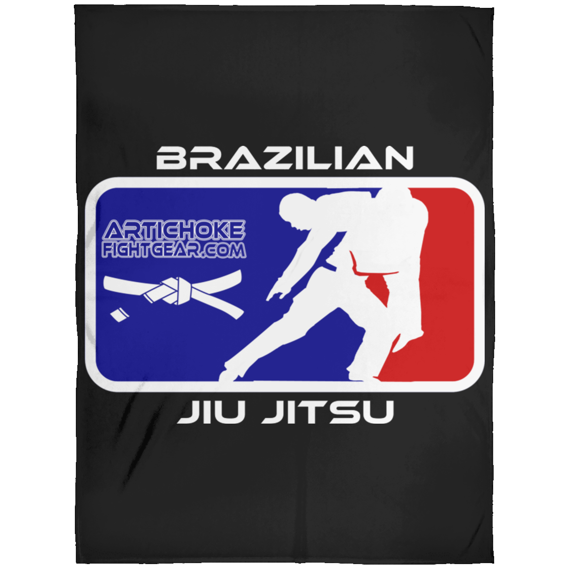 Artichoke Fight Gear Custom Design #4. MLB style BJJ. Fleece Blanket 60x80