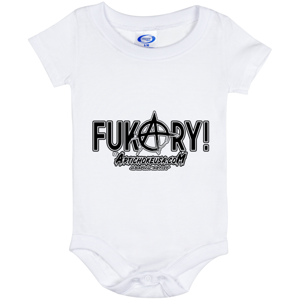 ArtichokeUSA Custom Design. FUKCERY. The New Bullshit. Baby Onesie 6 Month