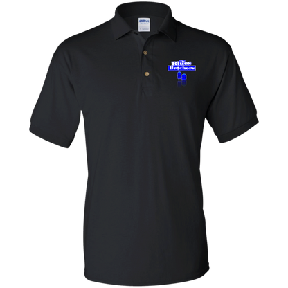 OPG Custom Design #3. Blue Tees Blues Brothers Fan Art. Jersey Polo Shirt