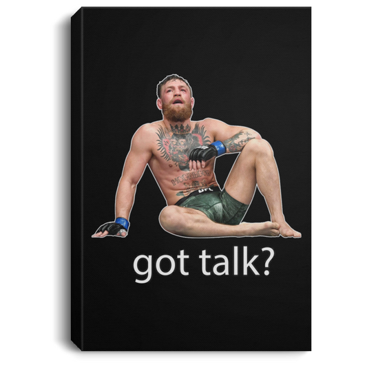 Artichoke Fight Gear Custom Design #12. Got Talk? MMA.  Portrait Canvas .75in Frame
