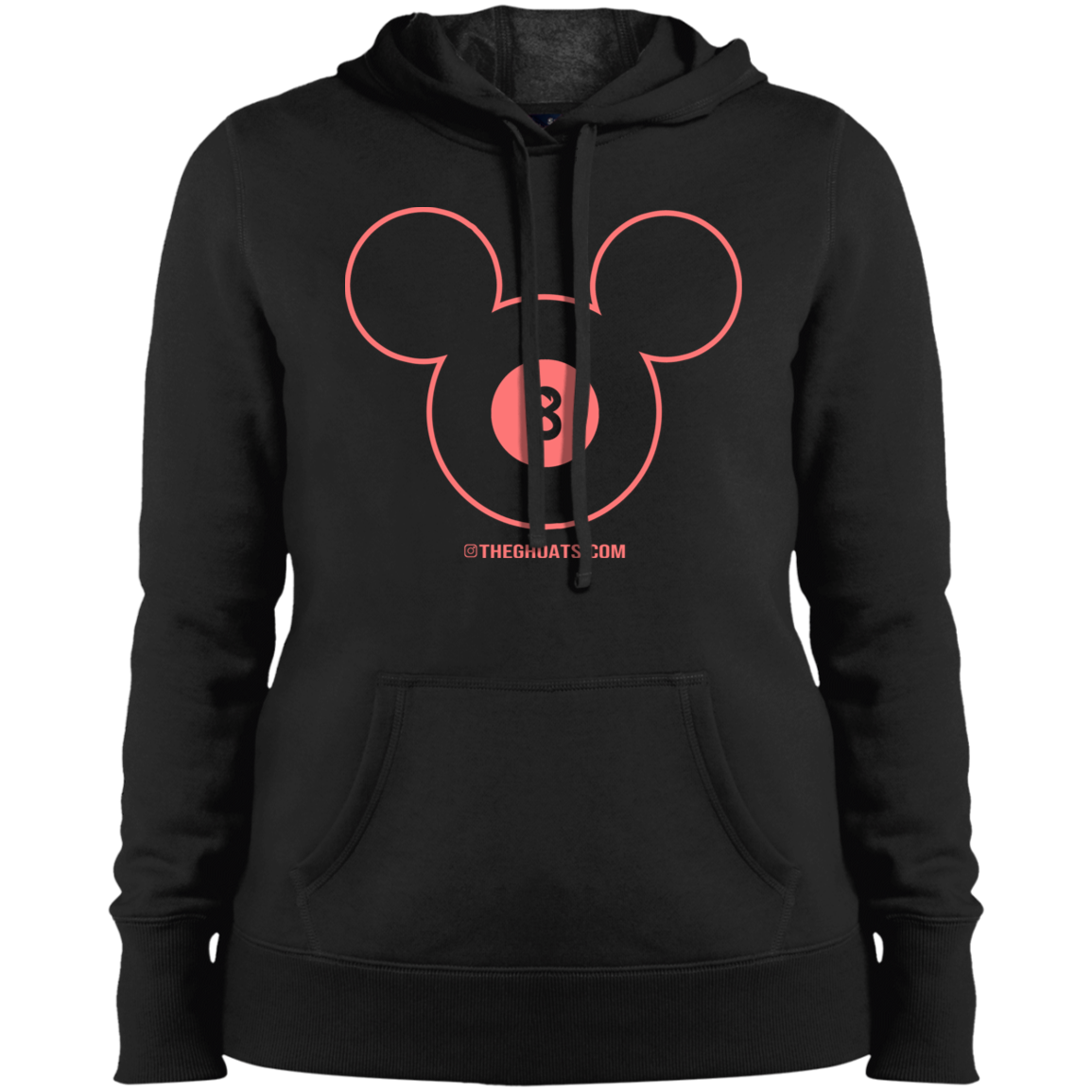 The GHOATS Custom Design #19. Look at the back. Mickey Hustle. Mickey Fan Art. Ladies' Soft Style Hoodie