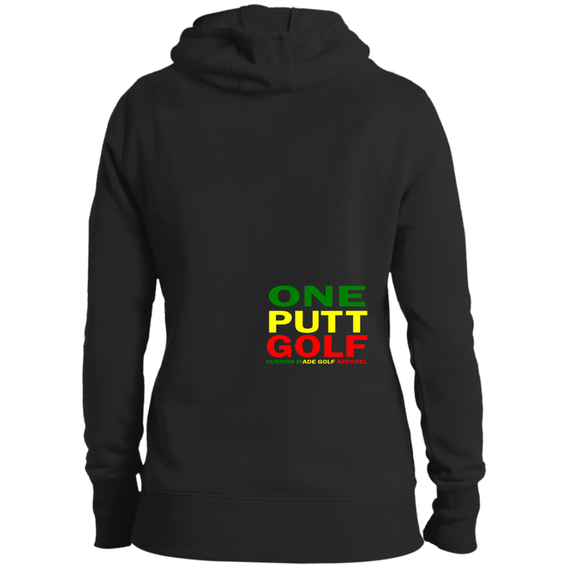 OPG Custom Design #14. ONE PUTT. ONE LOVE v2 Parody. Golf. Ladies' Pullover Hoodie