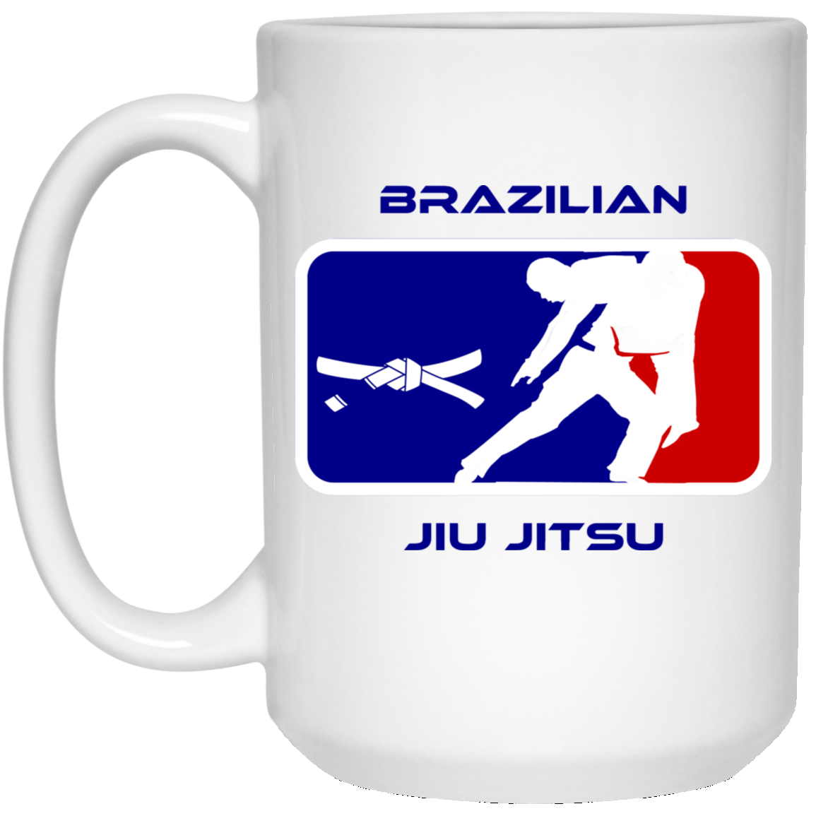 Artichoke Fight Gear Custom Design #2. BJJ MLB Parody v1. 15 oz. White Mug