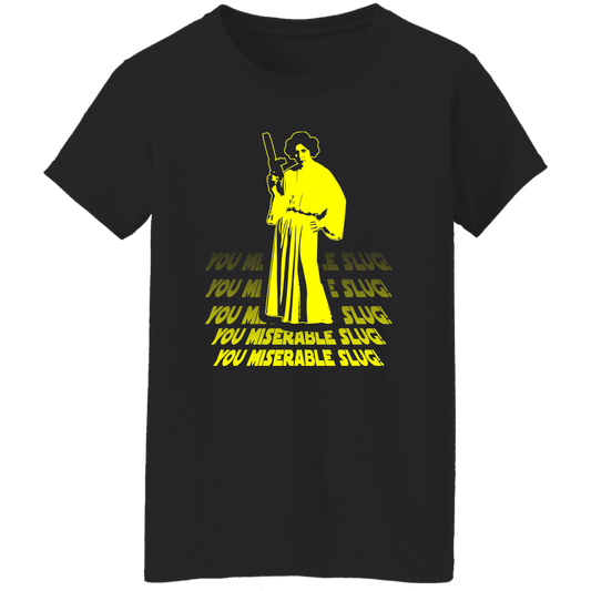 ArtichokeUSA Custom Design. You Miserable Slug. Carrie Fisher Tribute. Star Wars / Blues Brothers Fan Art. Ladies' 5.3 oz. T-Shirt