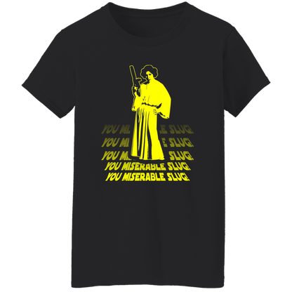 ArtichokeUSA Custom Design. You Miserable Slug. Carrie Fisher Tribute. Star Wars / Blues Brothers Fan Art. Ladies' 5.3 oz. T-Shirt