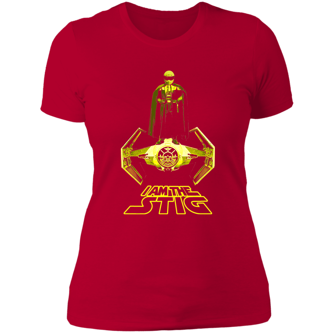ArtichokeUSA Custom Design. I am the Stig. Vader/ The Stig Fan Art. Ladies' Boyfriend T-Shirt