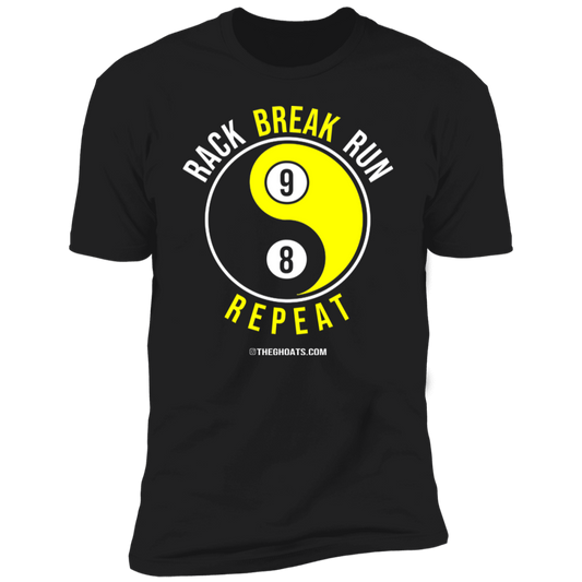 The GHOATS Custom Design #7. Rack Break Run Repeat. Ying Yang. Ultra Soft Cotton T-Shirt