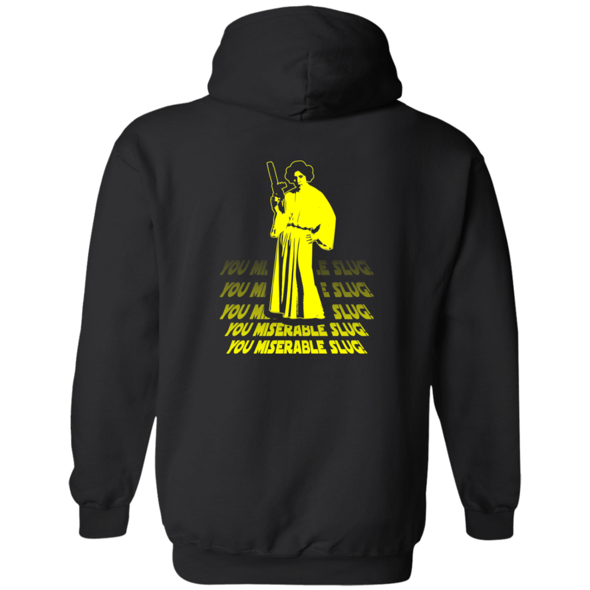 ArtichokeUSA Custom Design. You Miserable Slug. Carrie Fisher Tribute. Star Wars / Blues Brothers Fan Art. Zip Up Hooded Sweatshirt