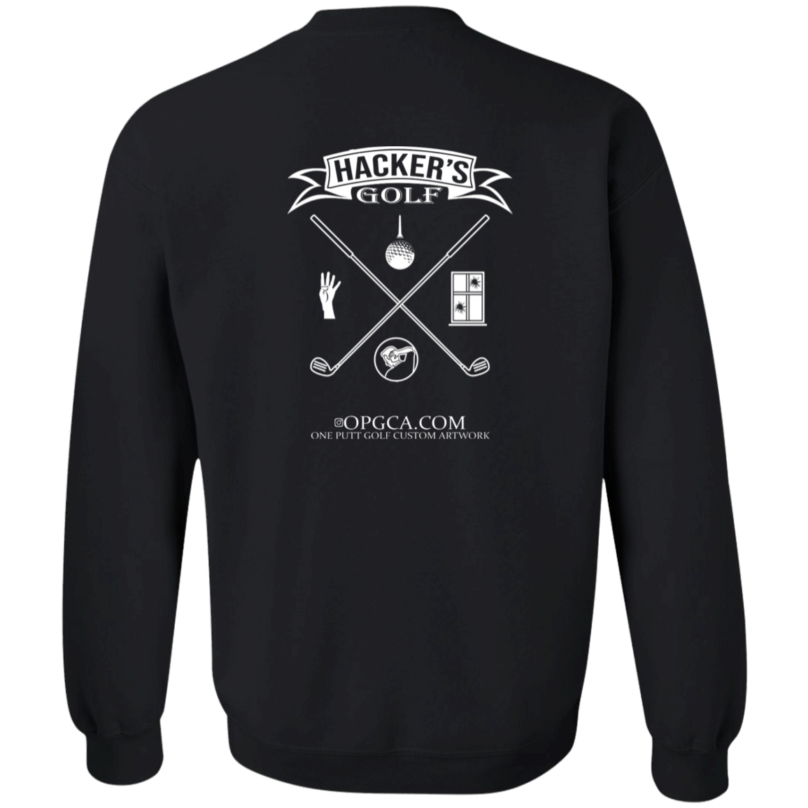 OPG Custom Design #20. 1st Annual Hackers Golf Tournament. Youth Crewneck Sweatshirt