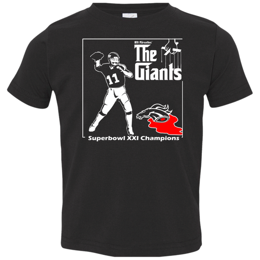 ArtichokeUSA Custom Design. Godfather Simms. NY Giants Superbowl XXI Champions. Fan Art. Toddler Jersey T-Shirt