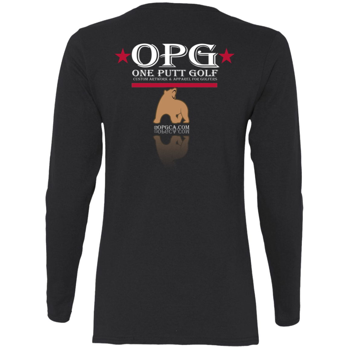 OPG Custom Design #14. Golf California. California State Flag. Ladies' 100% Cotton T-Shirt